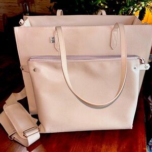 BEIS Cream Work laptop Tote